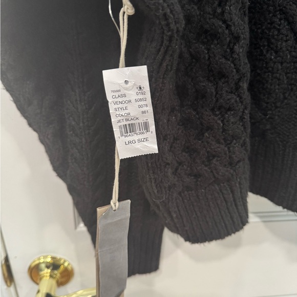 Essentials fear of God, black Cable Knit Men's Sweater - Picture 4 of 8